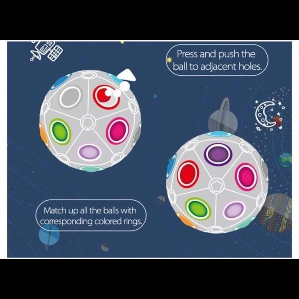 BroMocube Rainbow Fidget Ball Antistress Fidget Cube  Rainbow Puzzle Ball